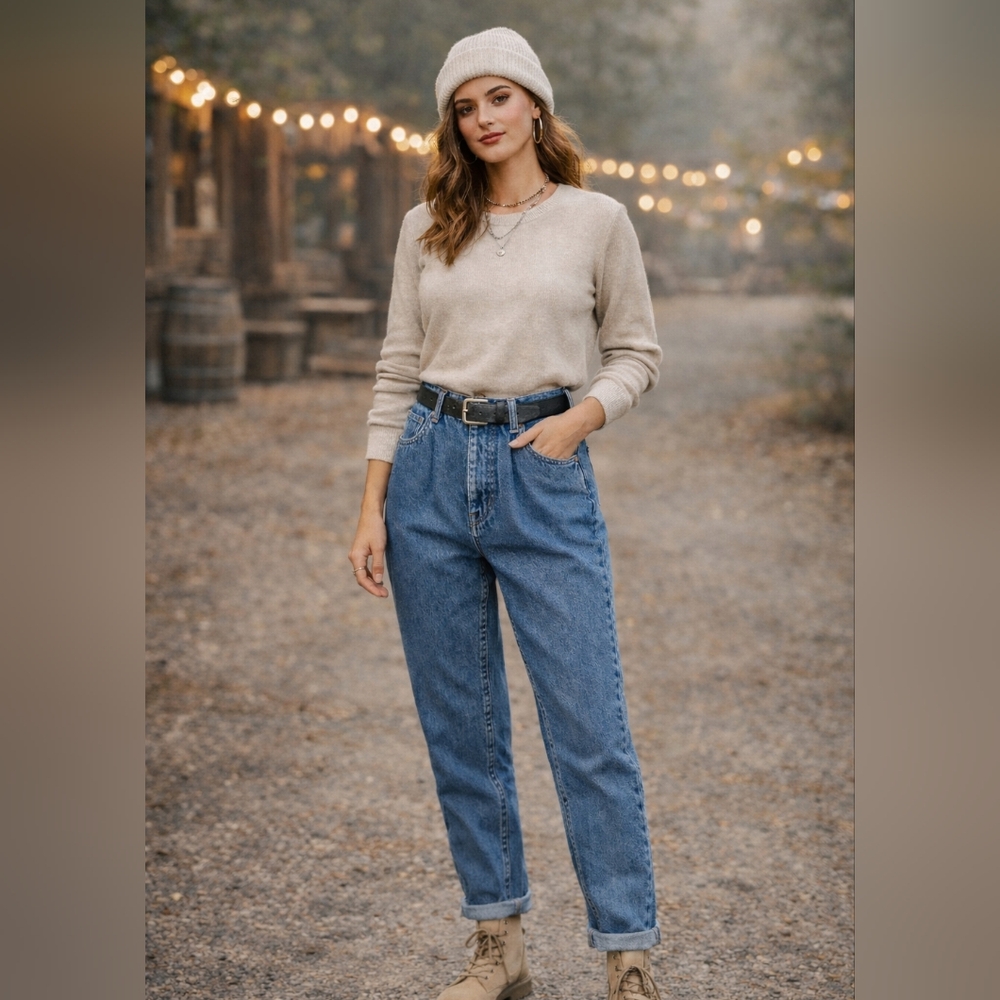 Vintage Lee Riders High Rise Pleated Mom Jeans USA Made Size 10